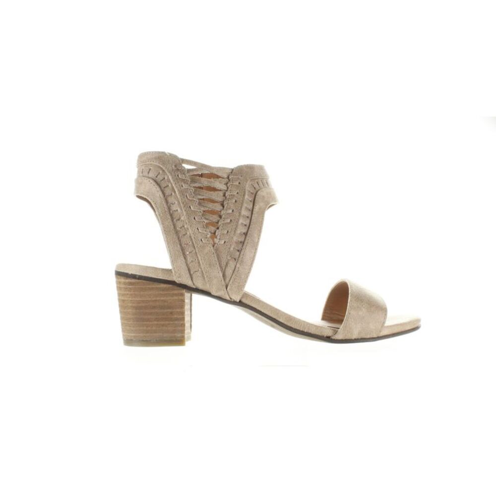 Not Rated Womens Vienna Cream Ankle Strap Heels Size 8 Medium (B, M)!